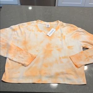 Me to We Tie-Dye Semi Cropped Long Sleeve *NWT*